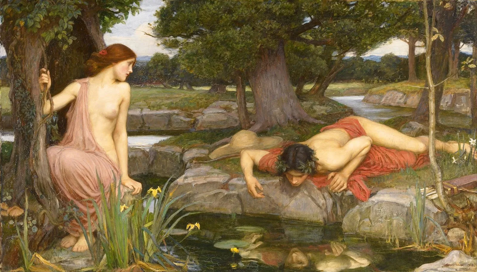 John William Waterhouse, Echo and Narziss, 1903.